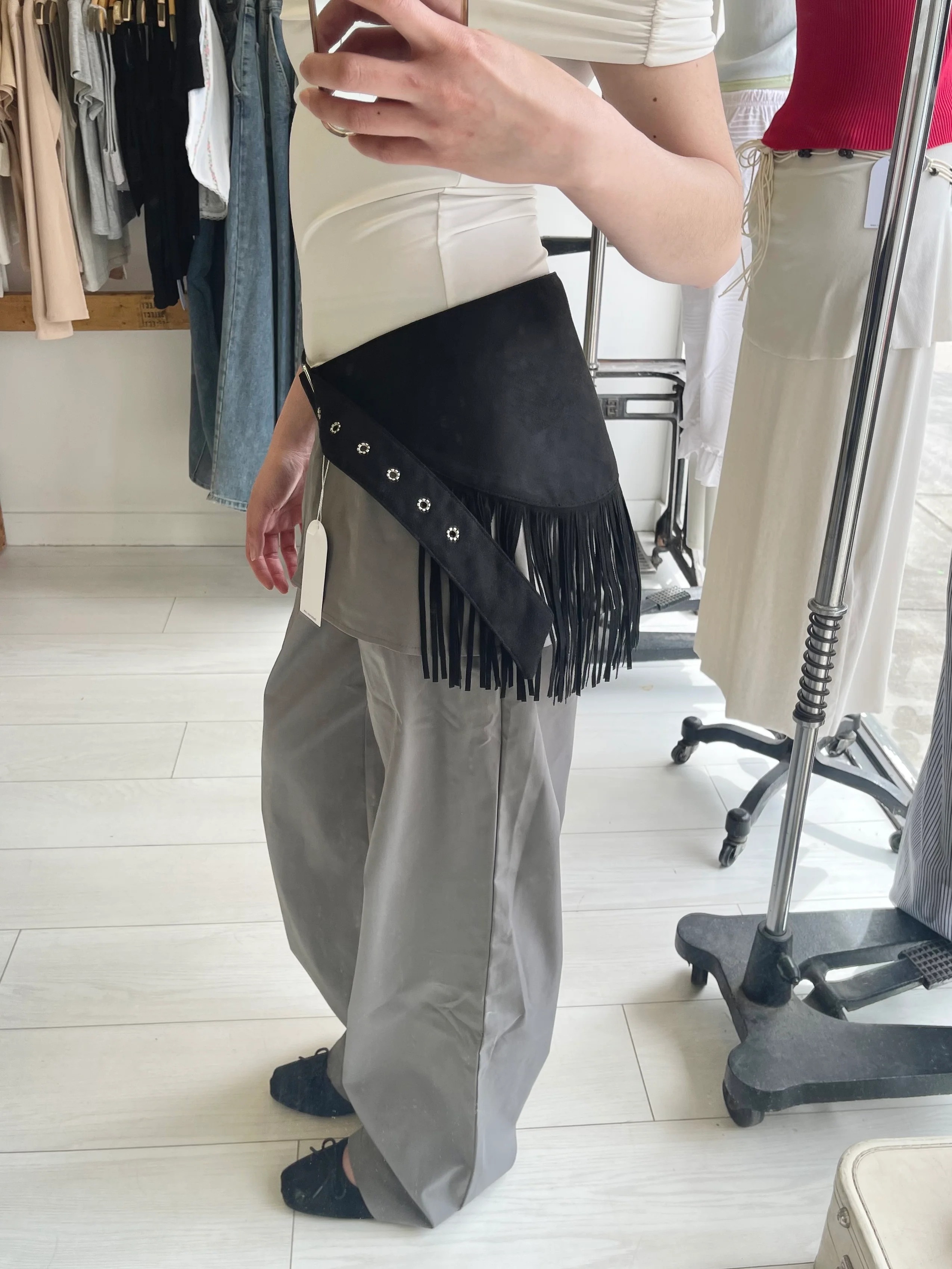 DAKOTA Fringe suede belt - Image 4