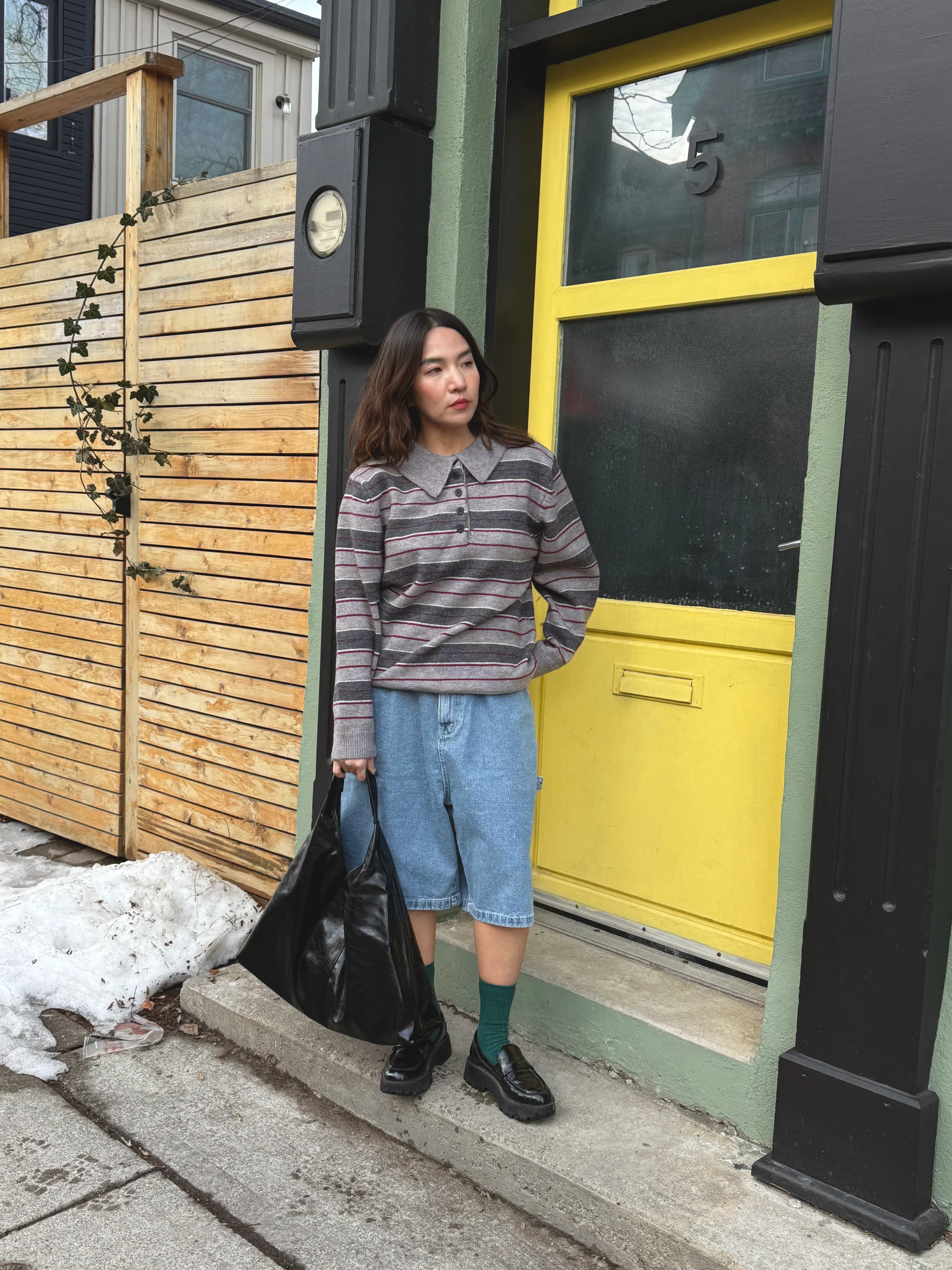 DINDA Stripe collar sweater - Image 8
