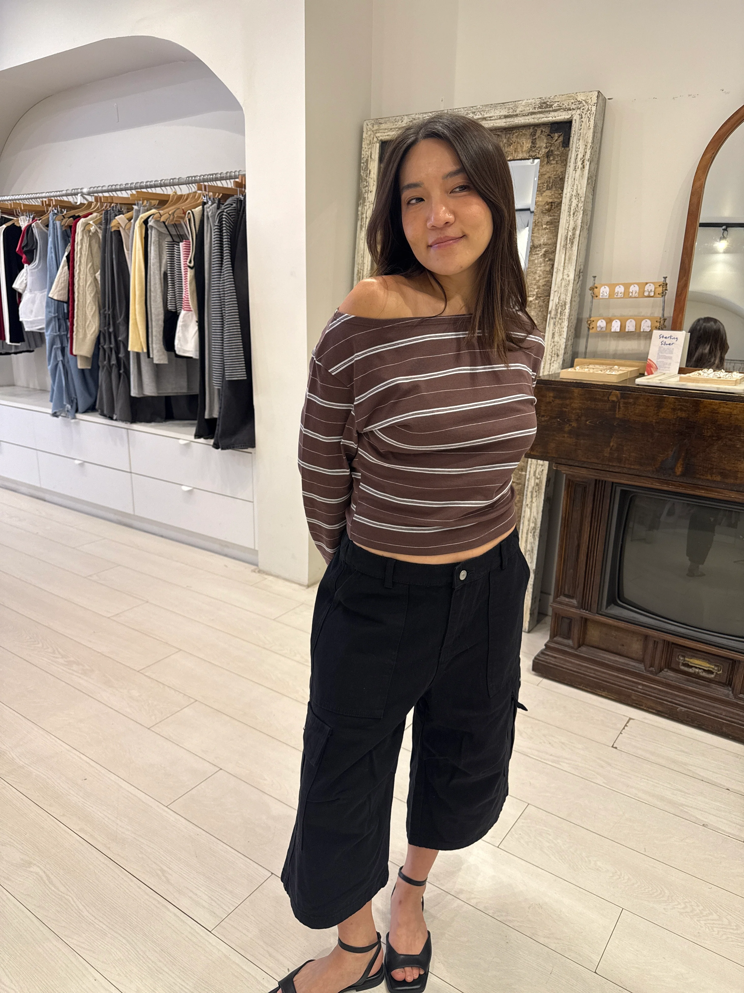 LIV Off-shoulder striped tee - Image 6