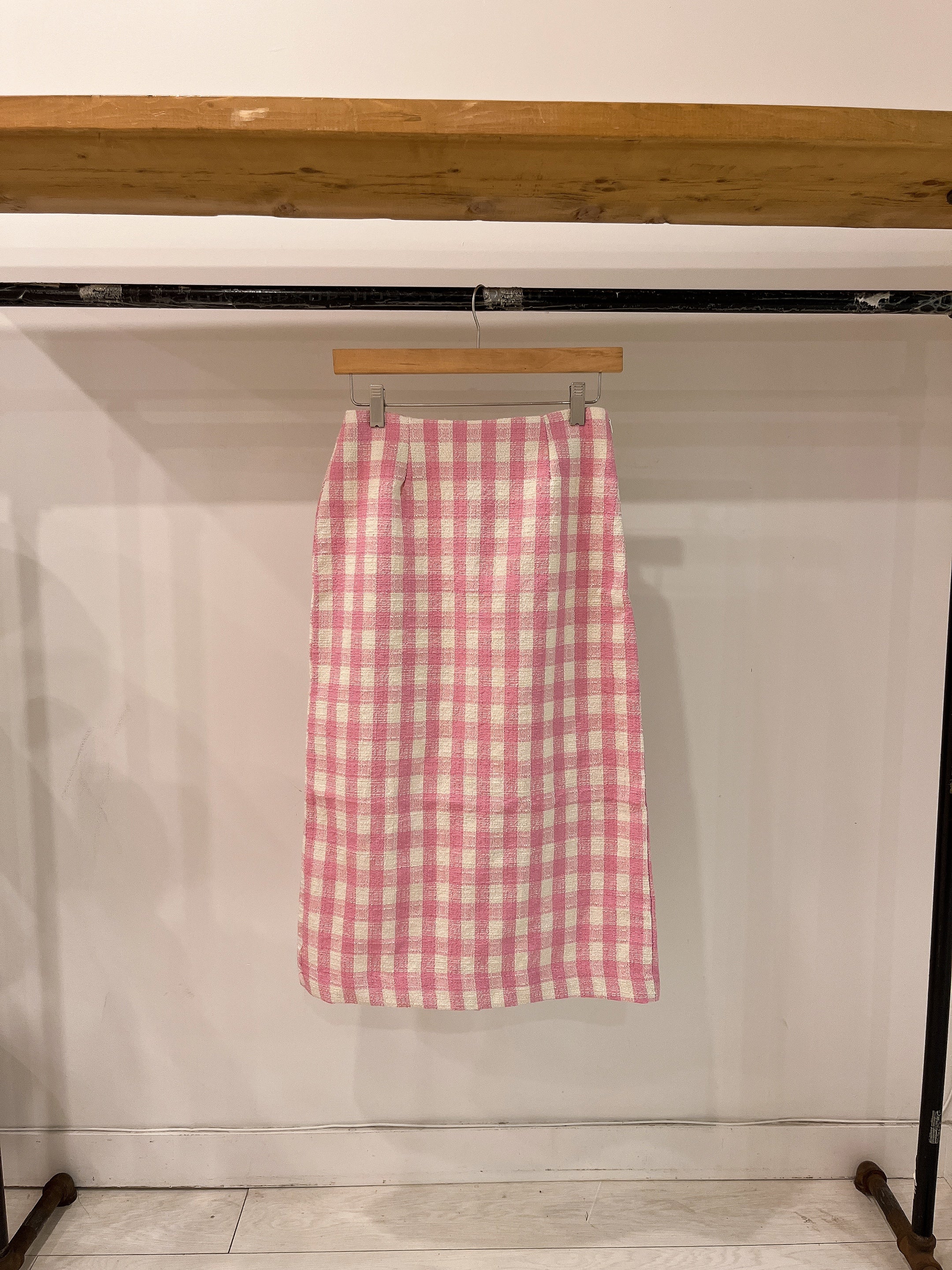 SHAKE Gingham plaid skirt - Image 4