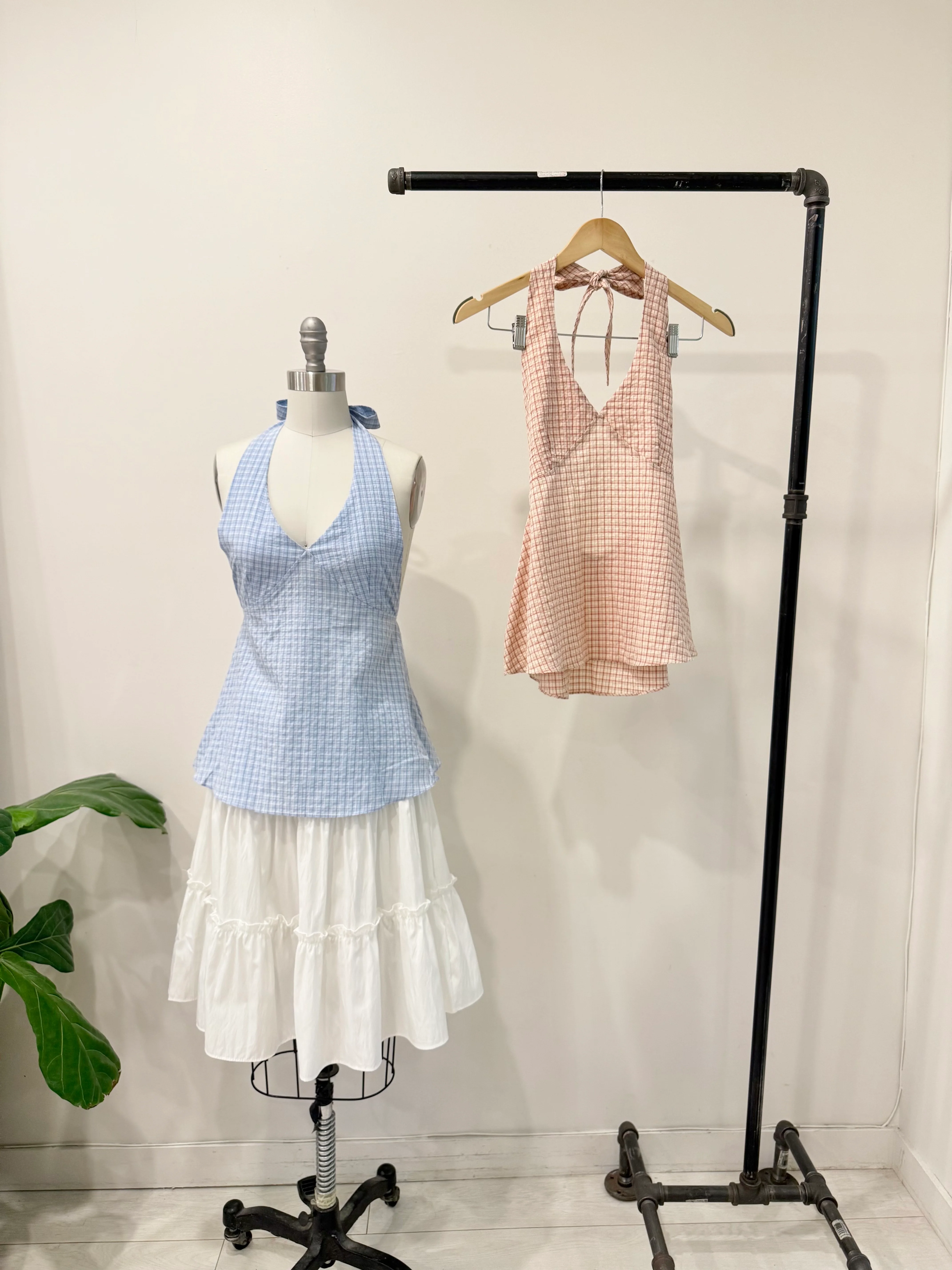 SUMMER Plaid halter shirt - Image 9